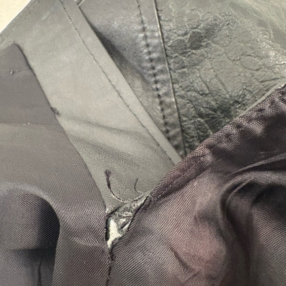 Vintage Soft Black Leather Skirt Size 8 - Picture 16 of 16